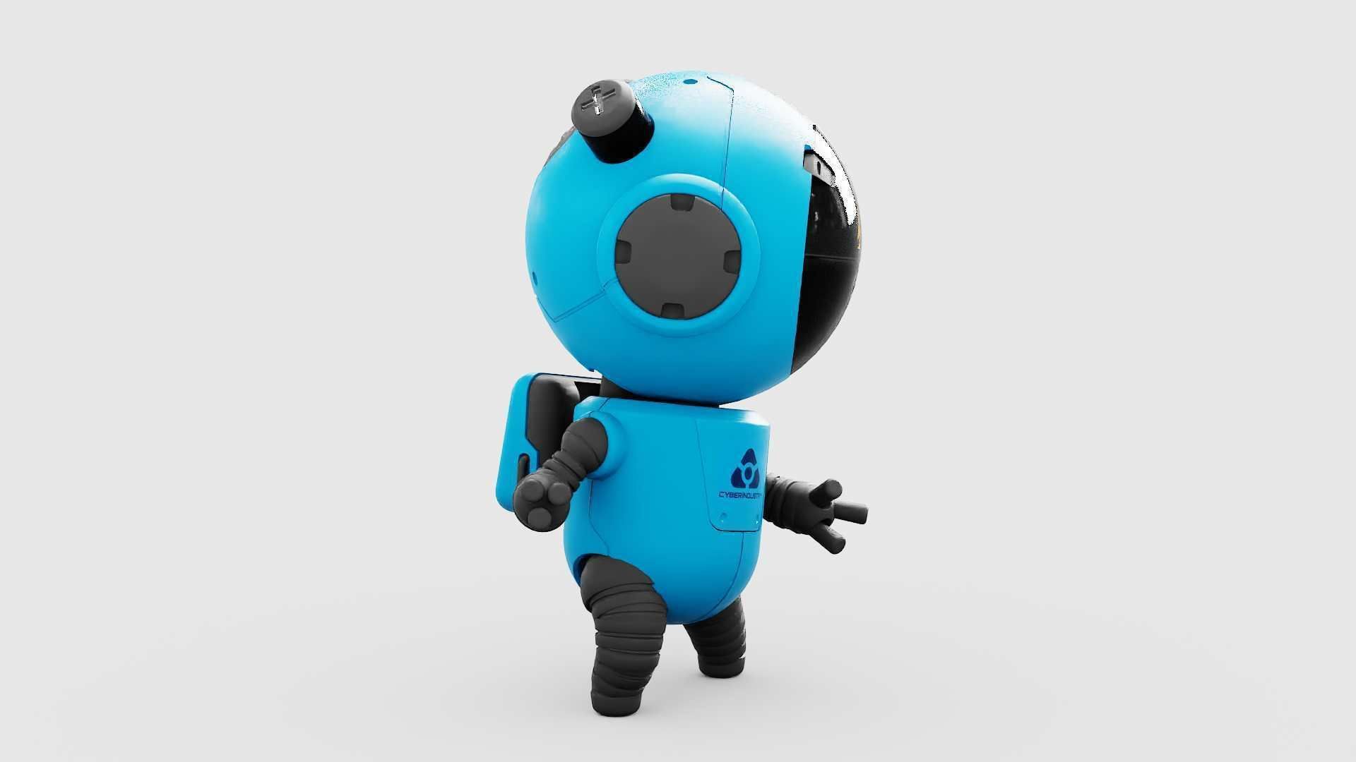 TOON  BOT ECHO RIGGED 3D model_5
