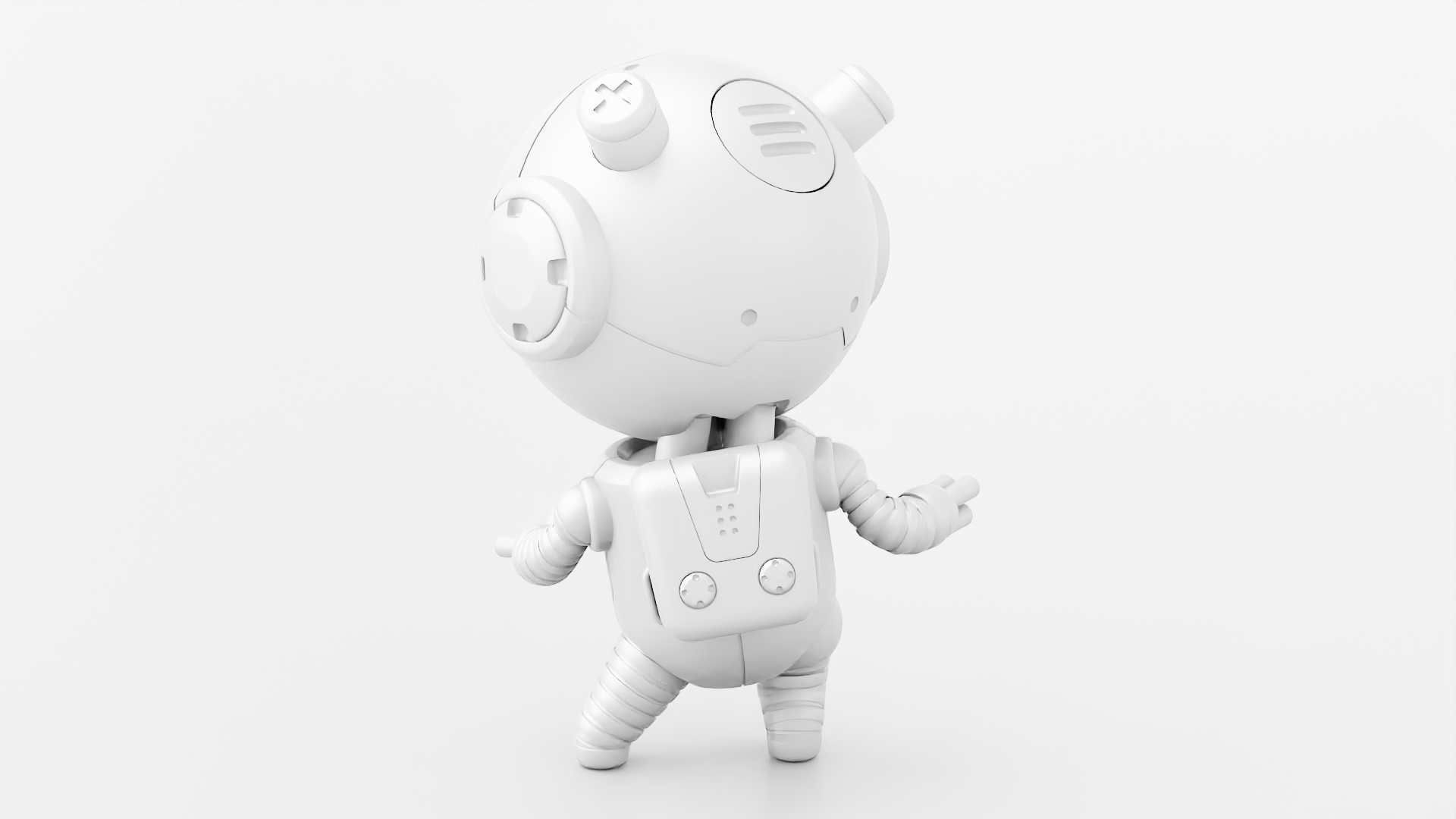 TOON  BOT ECHO RIGGED 3D model_32