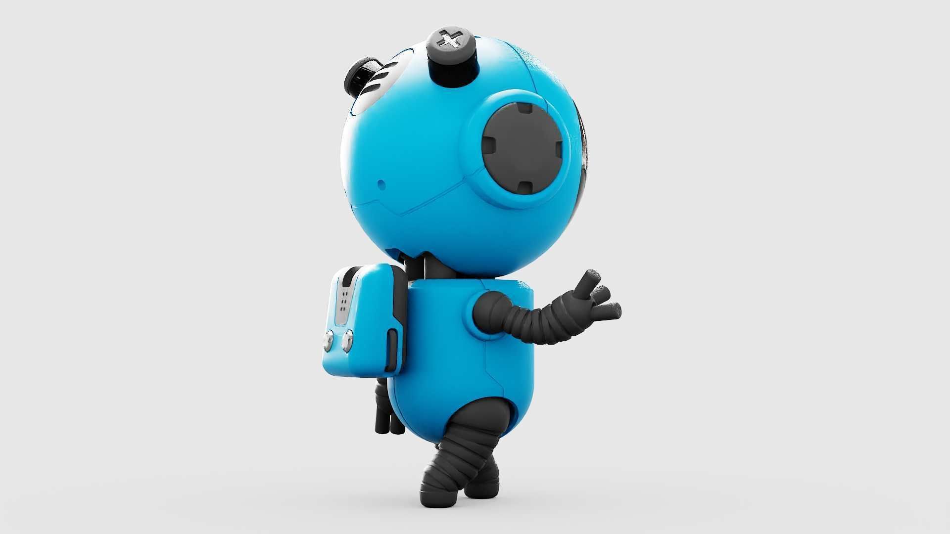 TOON  BOT ECHO RIGGED 3D model_27