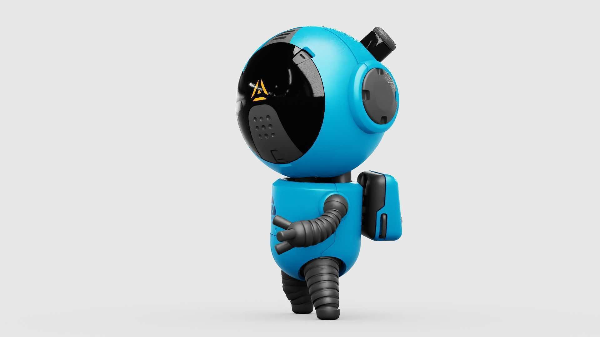 TOON  BOT ECHO RIGGED 3D model_13