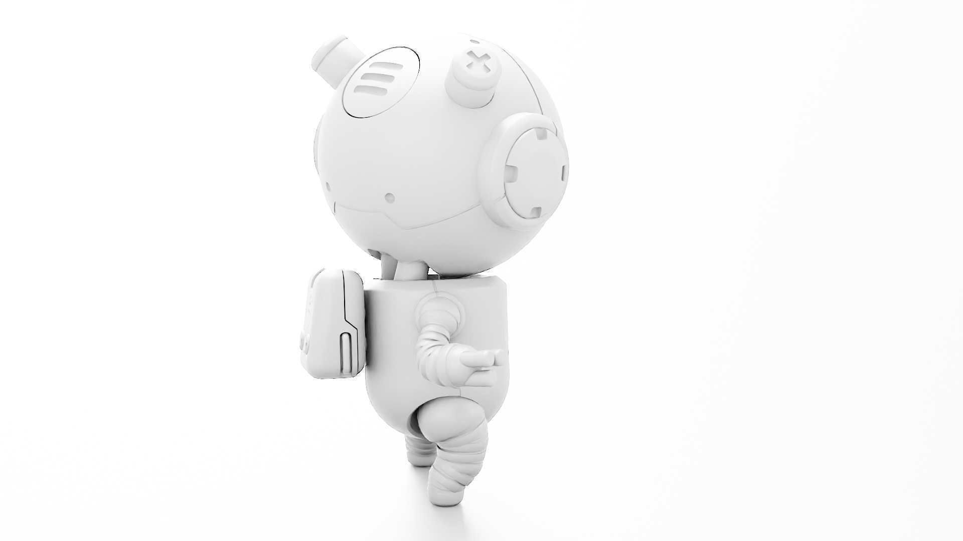 TOON  BOT ECHO RIGGED 3D model_33