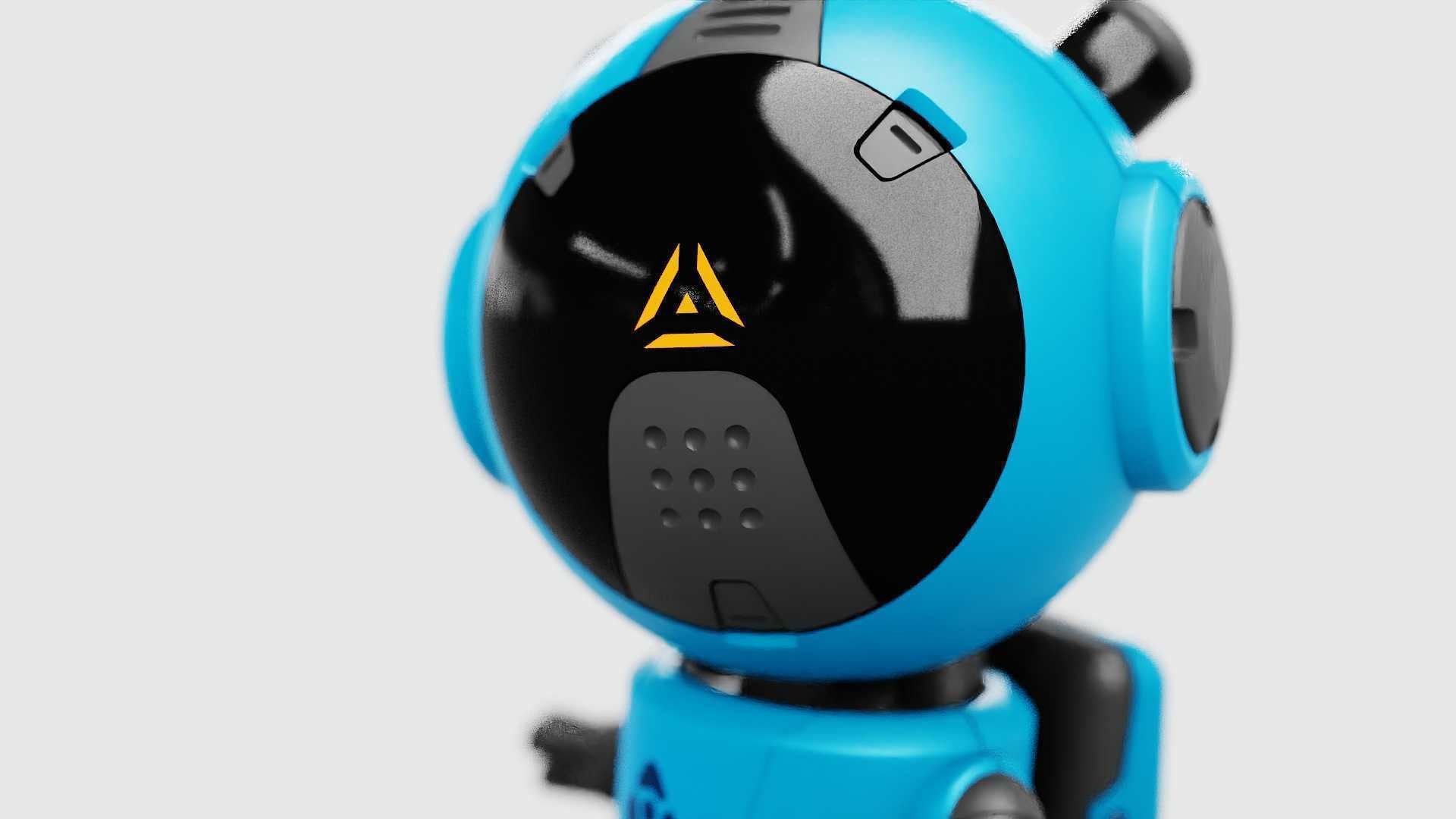 TOON  BOT ECHO RIGGED 3D model_16