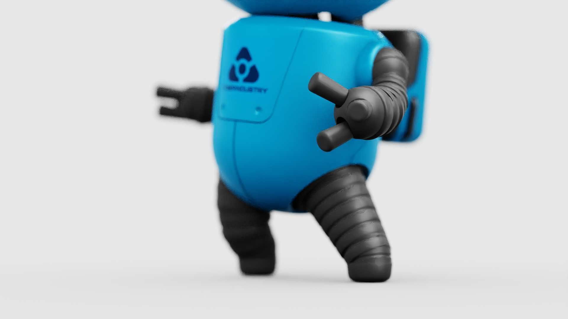 TOON  BOT ECHO RIGGED 3D model_20