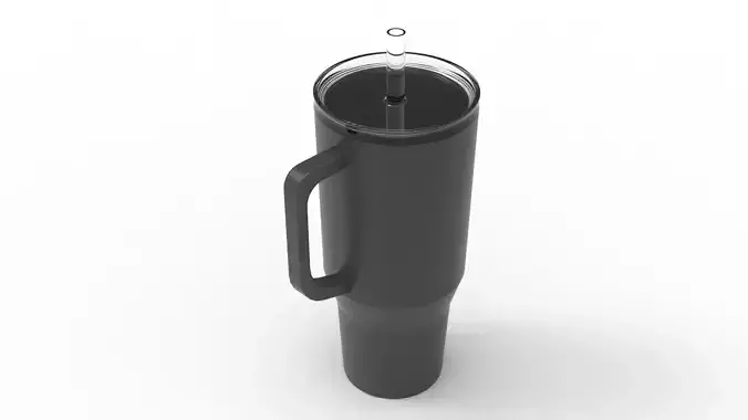 40oz Travel Mug Tumbler Low-poly 3D model