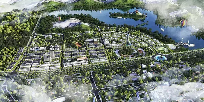 Urban planning by sketchup and vray 3D model