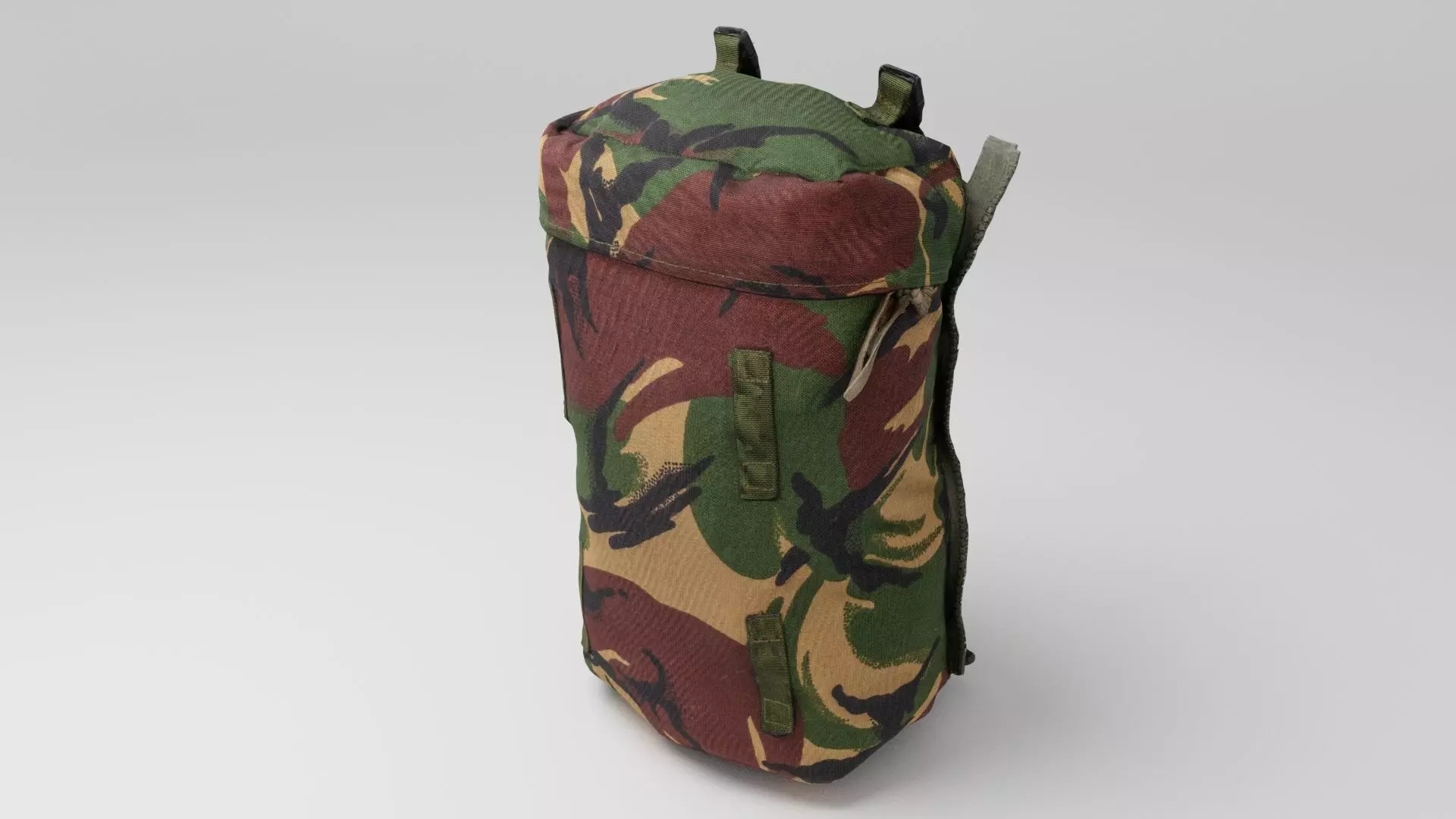 Tactical military field sack or backpack pouch for soldiers 3D model_0
