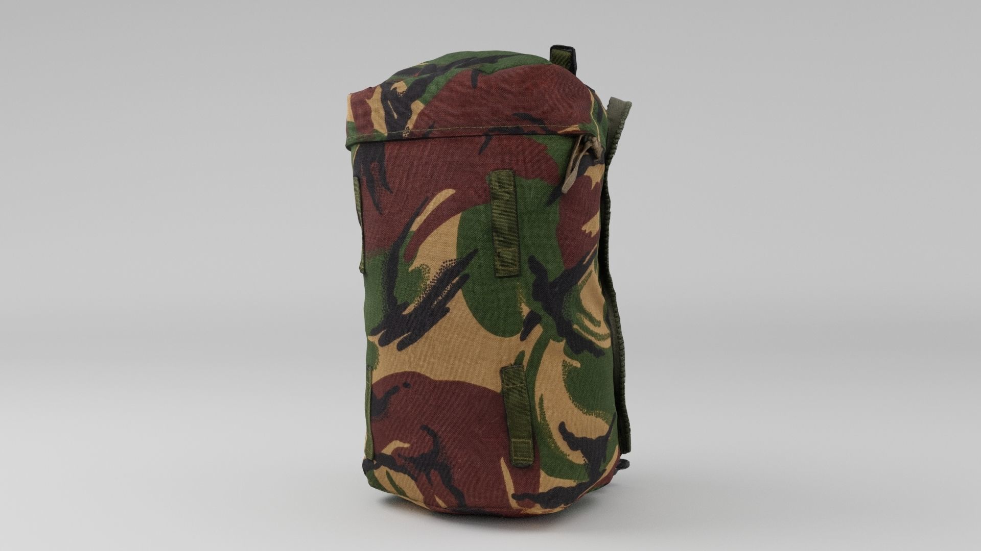 Tactical military field sack or backpack pouch for soldiers 3D model_4