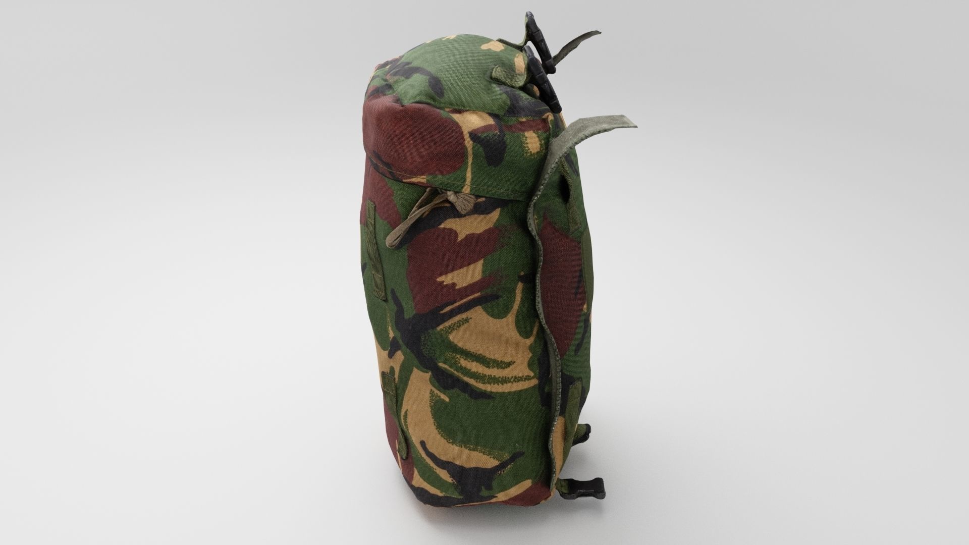 Tactical military field sack or backpack pouch for soldiers 3D model_1