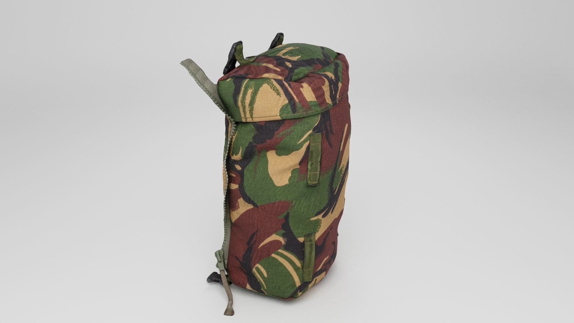 Tactical military field sack or backpack pouch for soldiers 3D model_3