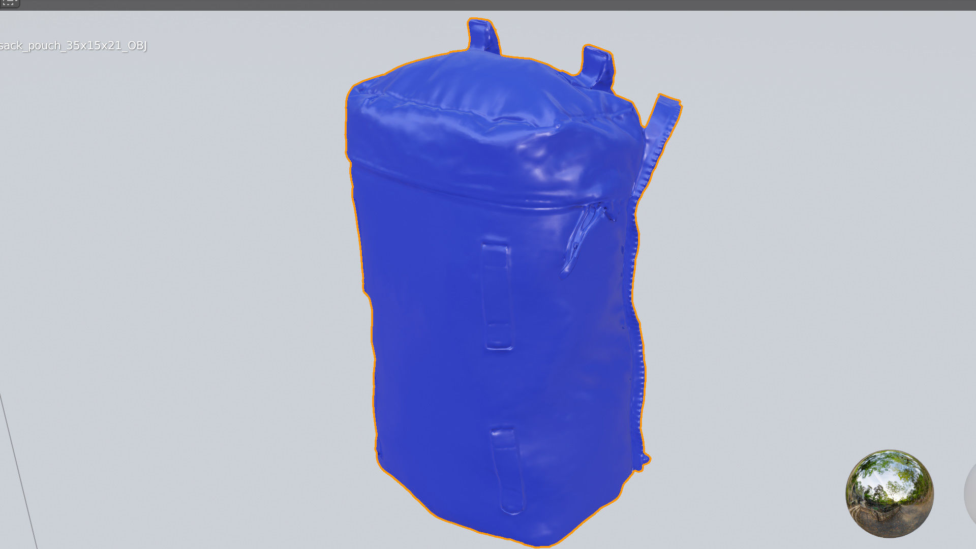 Tactical military field sack or backpack pouch for soldiers 3D model_6