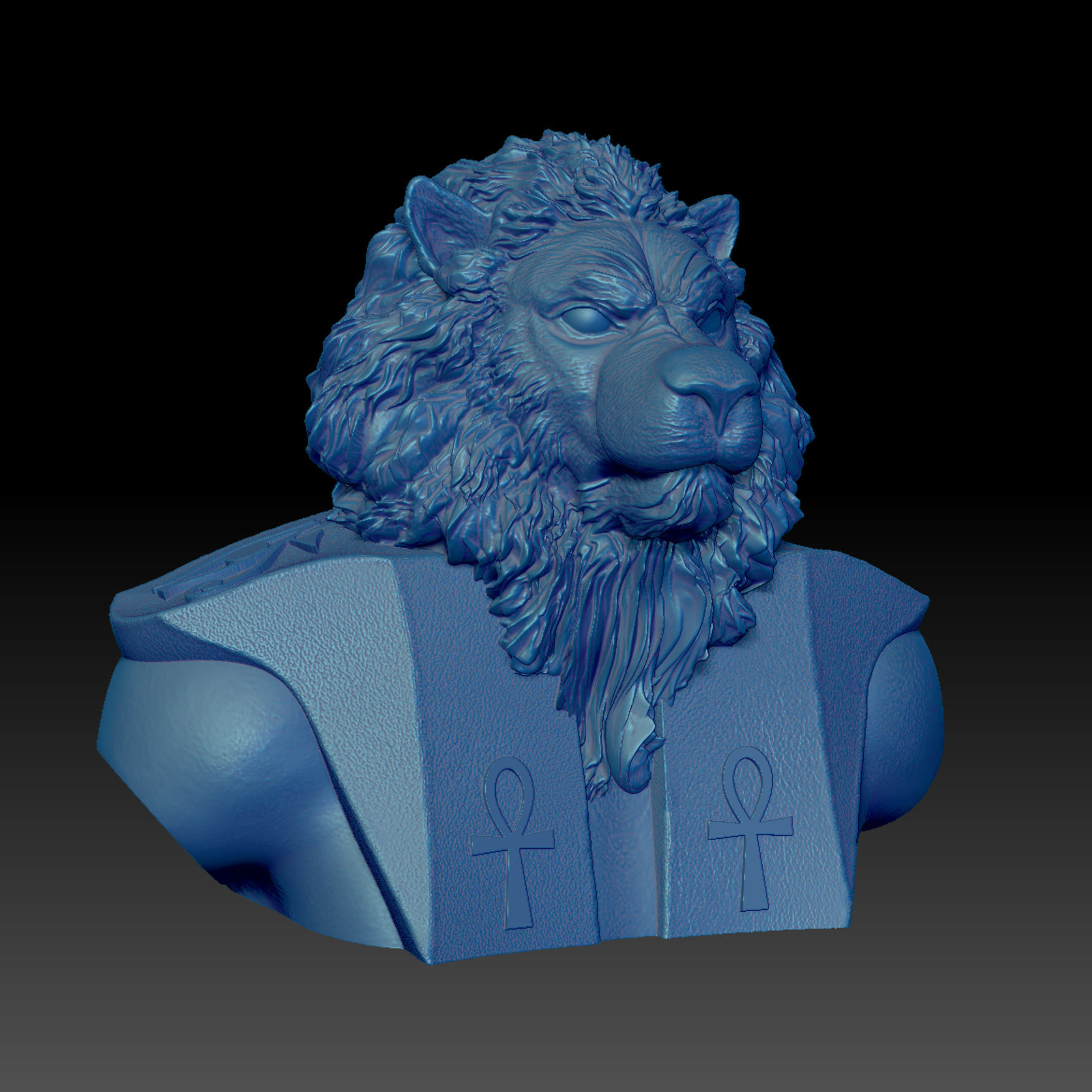 Mahes-God - Lion 3D print model_2