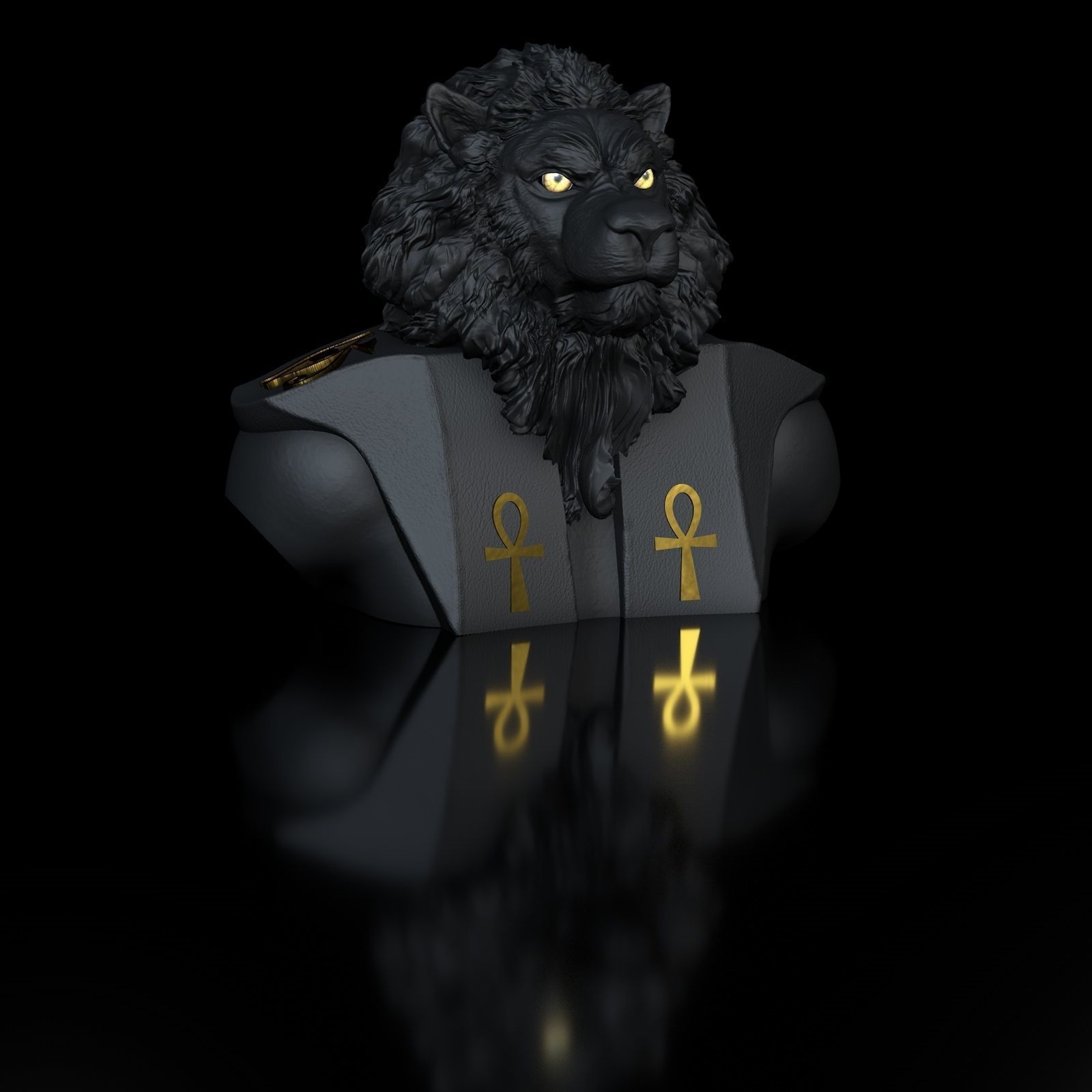 Mahes-God - Lion 3D print model_1