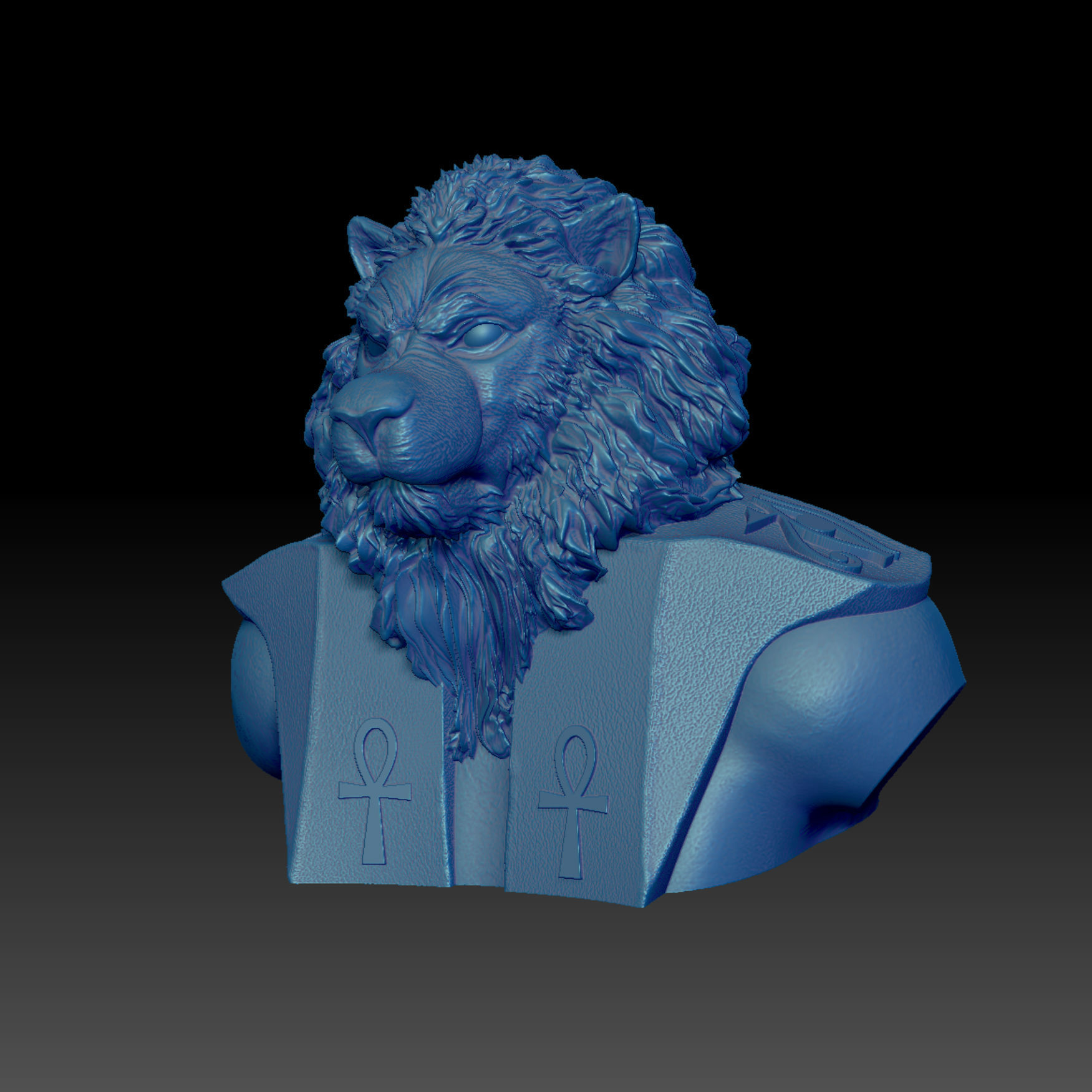 Mahes-God - Lion 3D print model_9