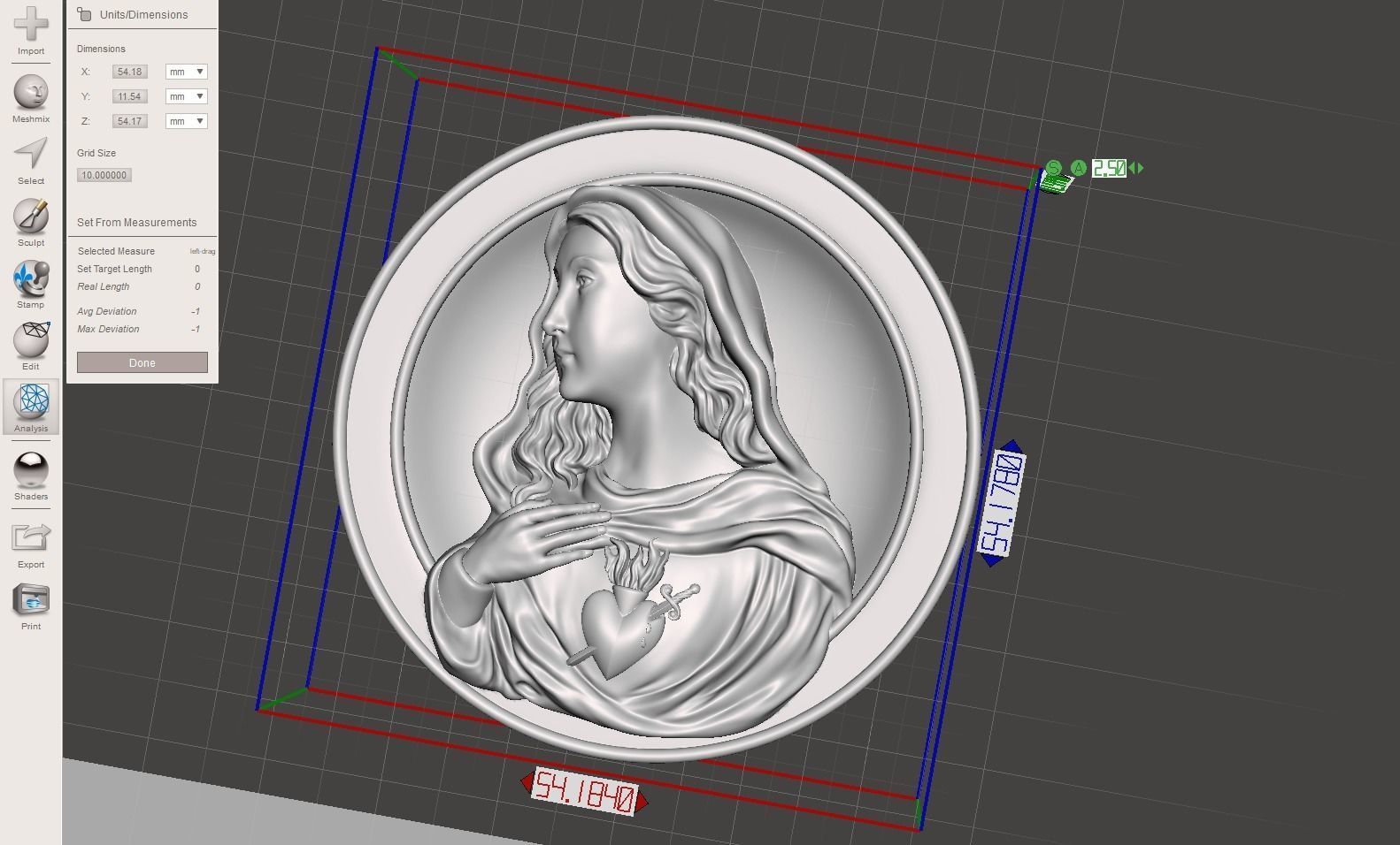 Mary Medallion Set 3D print model_9
