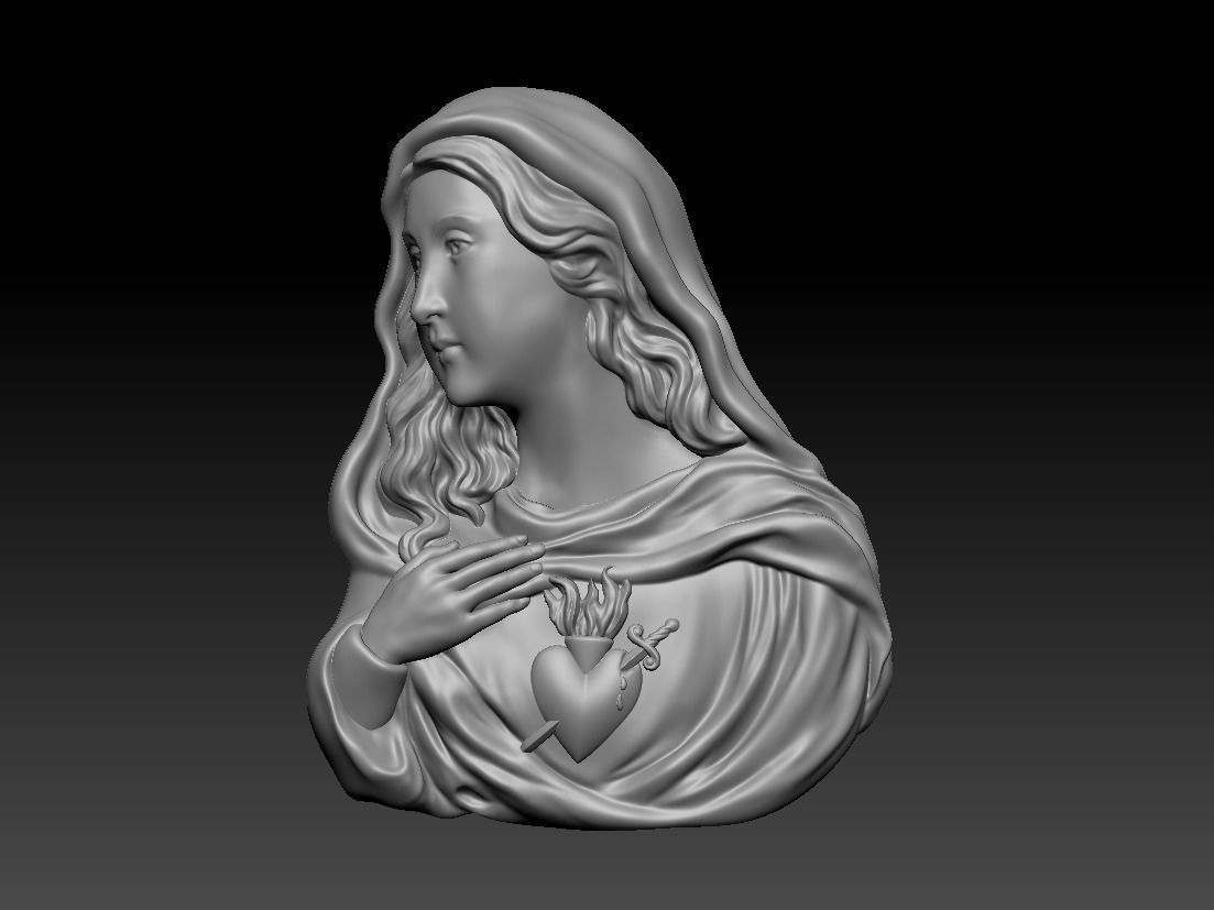 Mary Medallion Set 3D print model_5