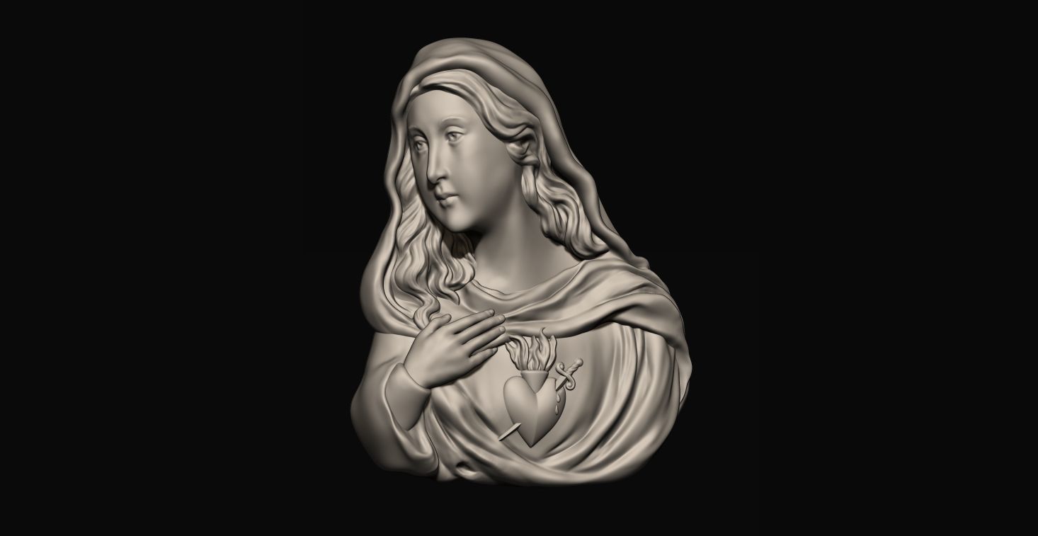 Mary Medallion Set 3D print model_2