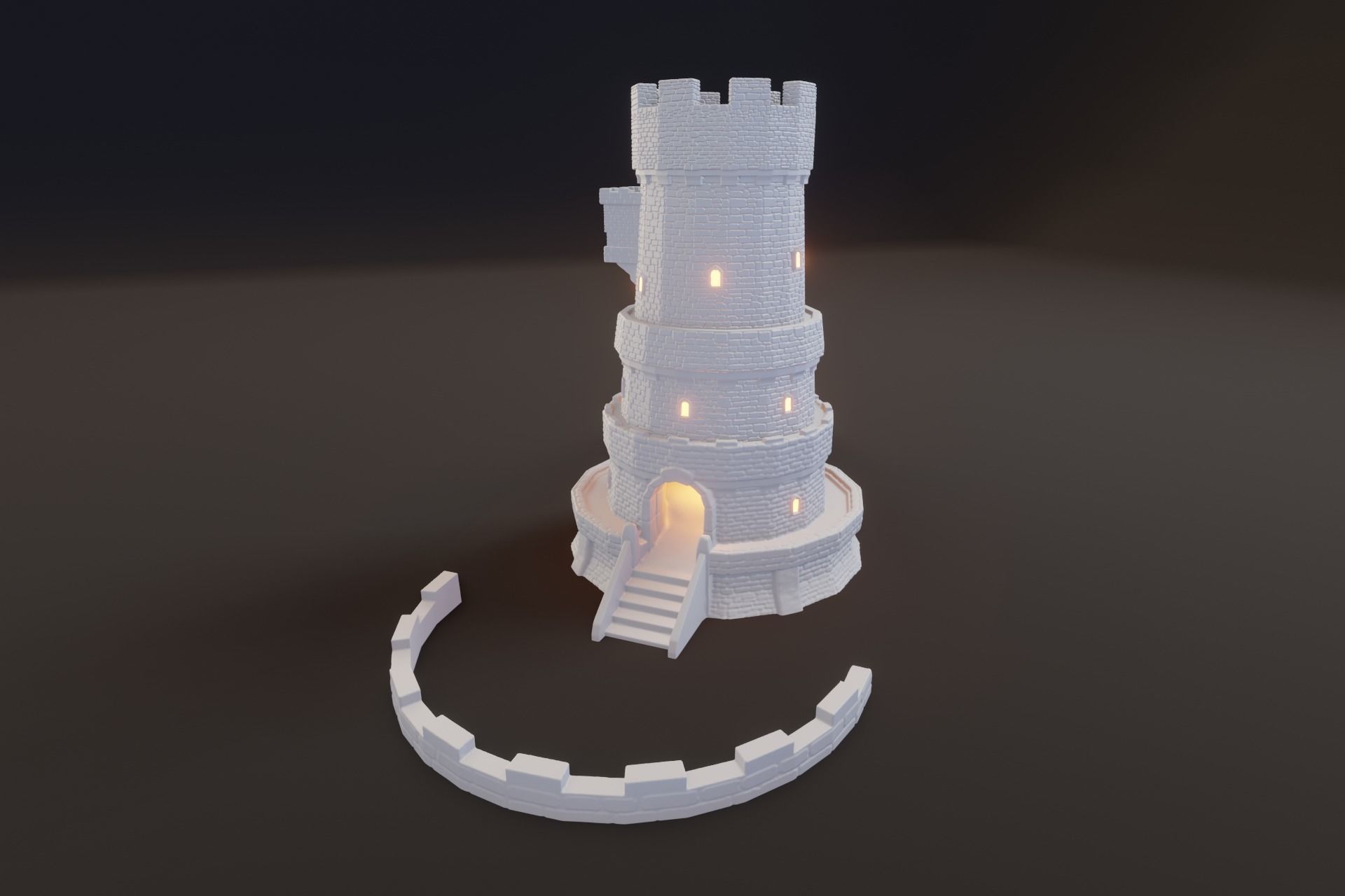A Castle  Dice tower 3D print model_2