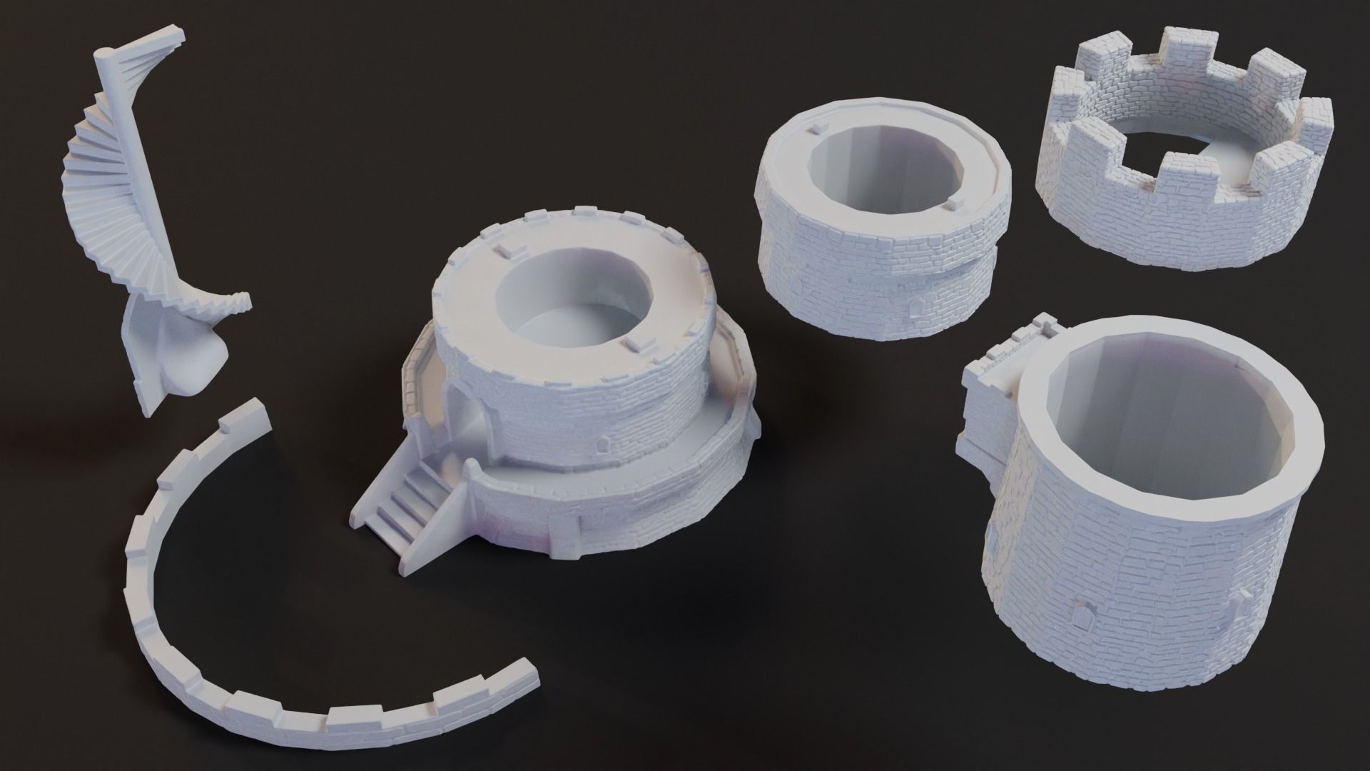 A Castle  Dice tower 3D print model_4