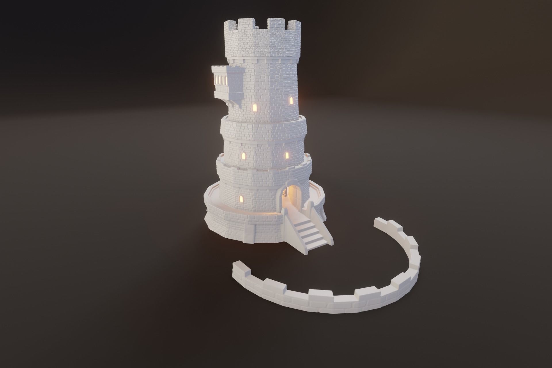 A Castle  Dice tower 3D print model_1