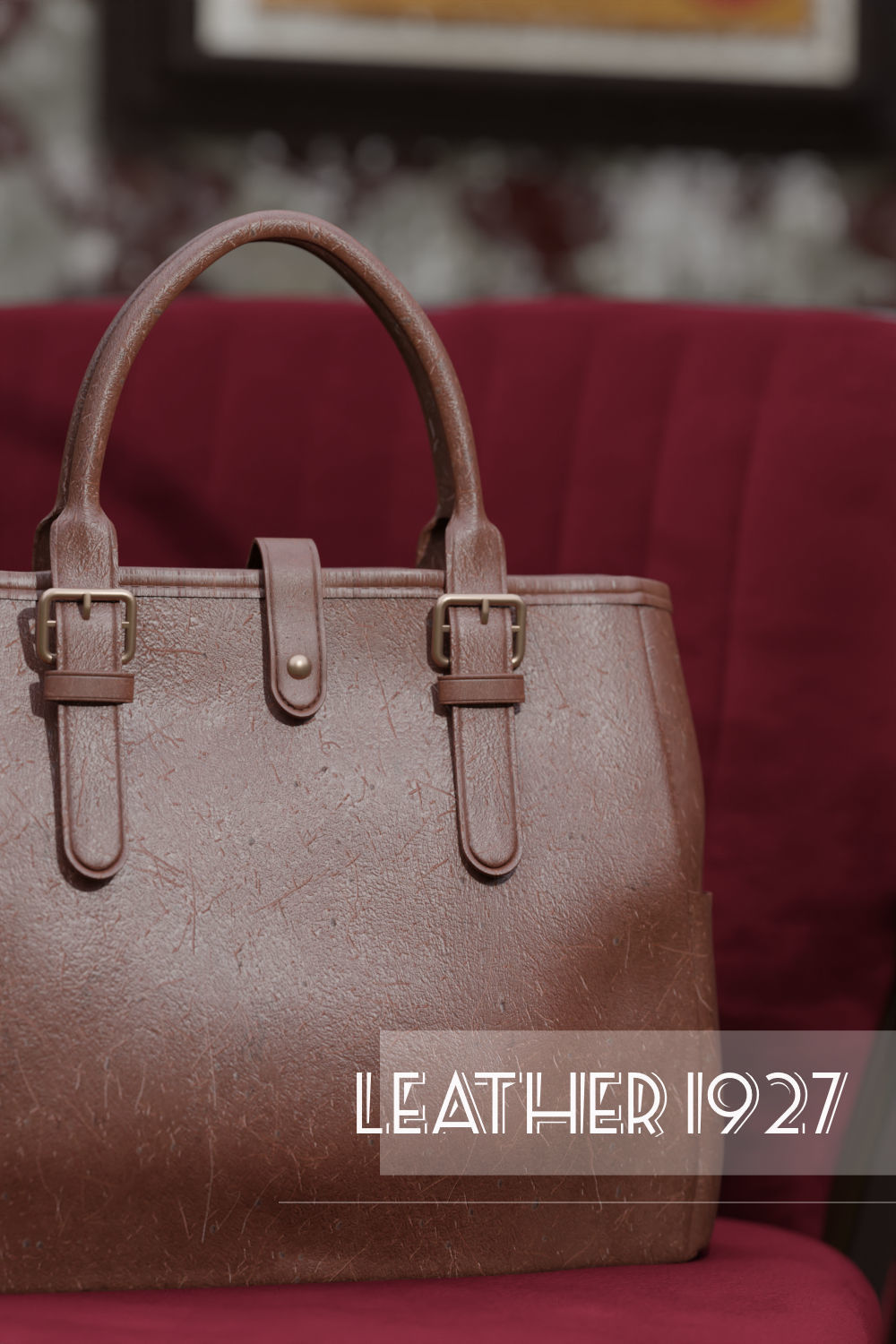 Worn Leather Bag from 1927 3D model_2
