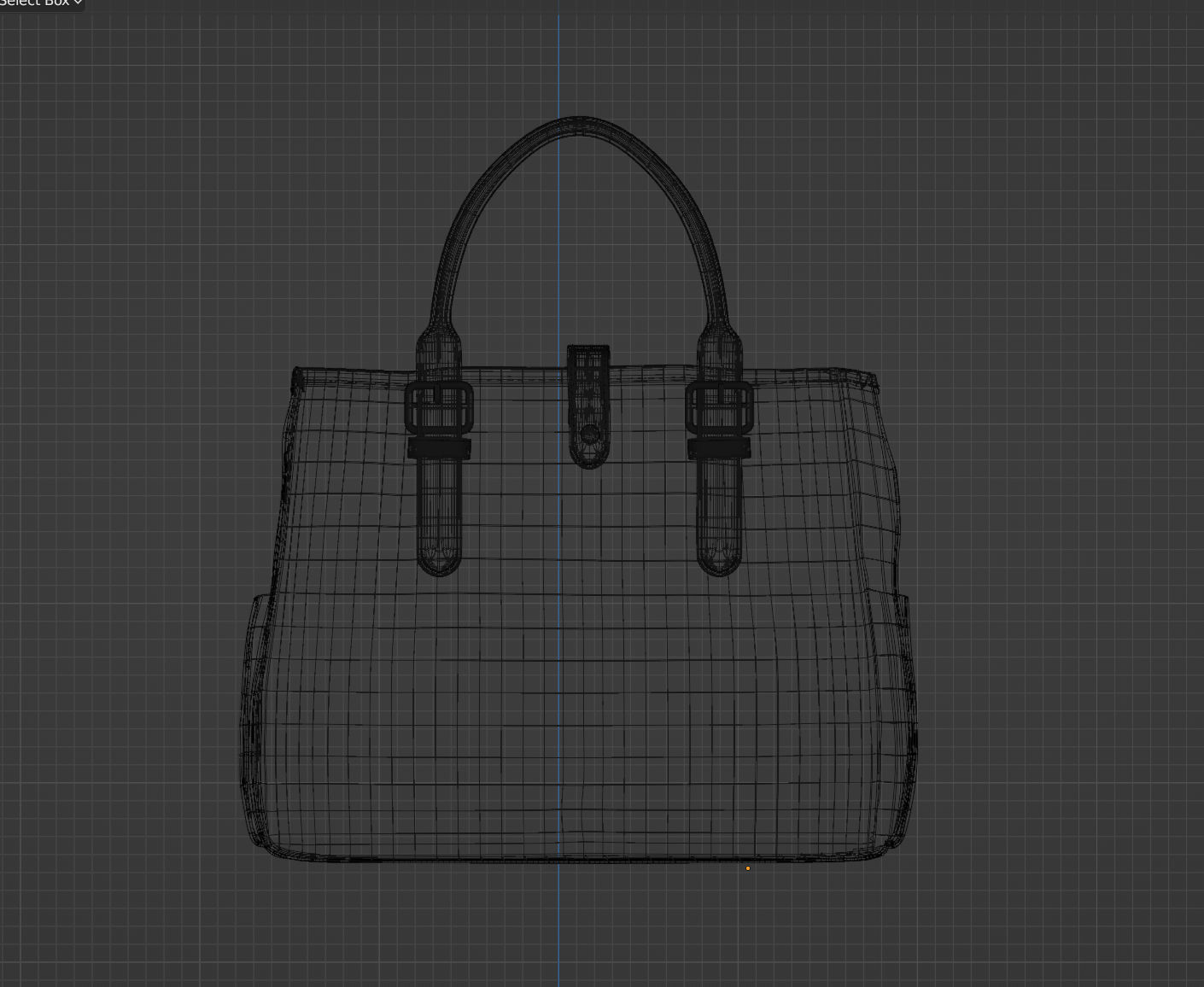 Worn Leather Bag from 1927 3D model_3