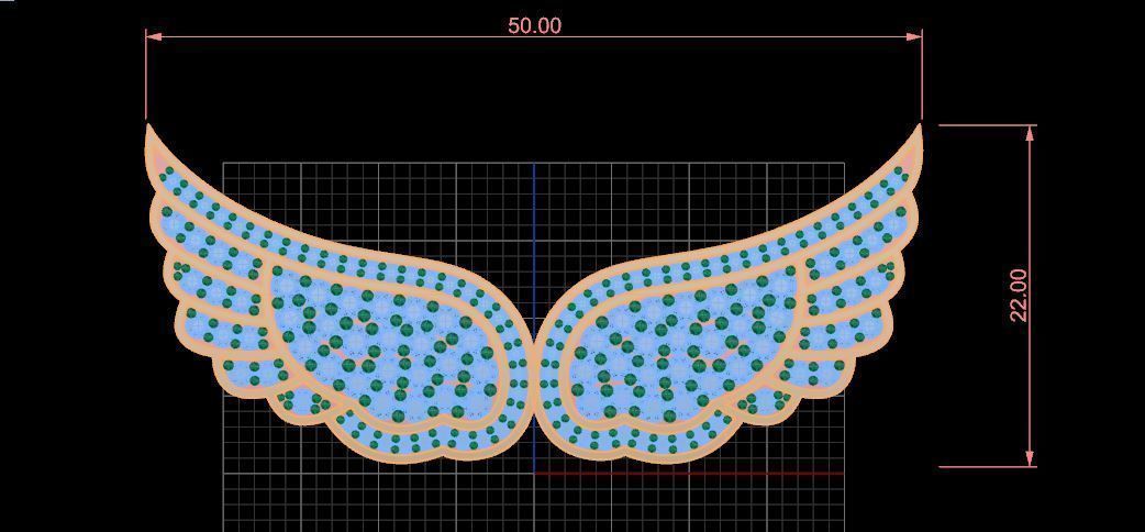 Wings necklace 58-MP 3D print model_11