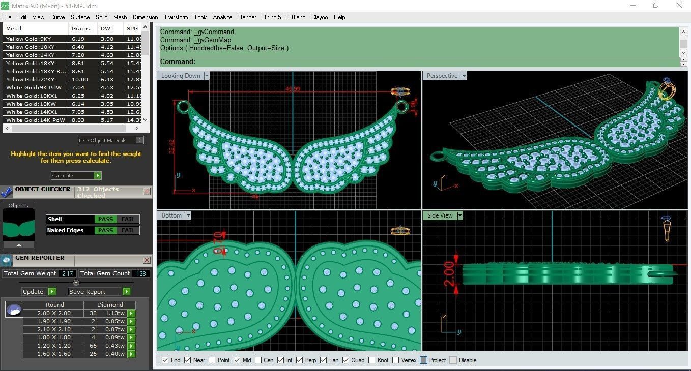 Wings necklace 58-MP 3D print model_3
