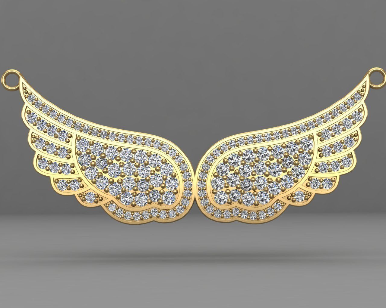 Wings necklace 58-MP 3D print model_4