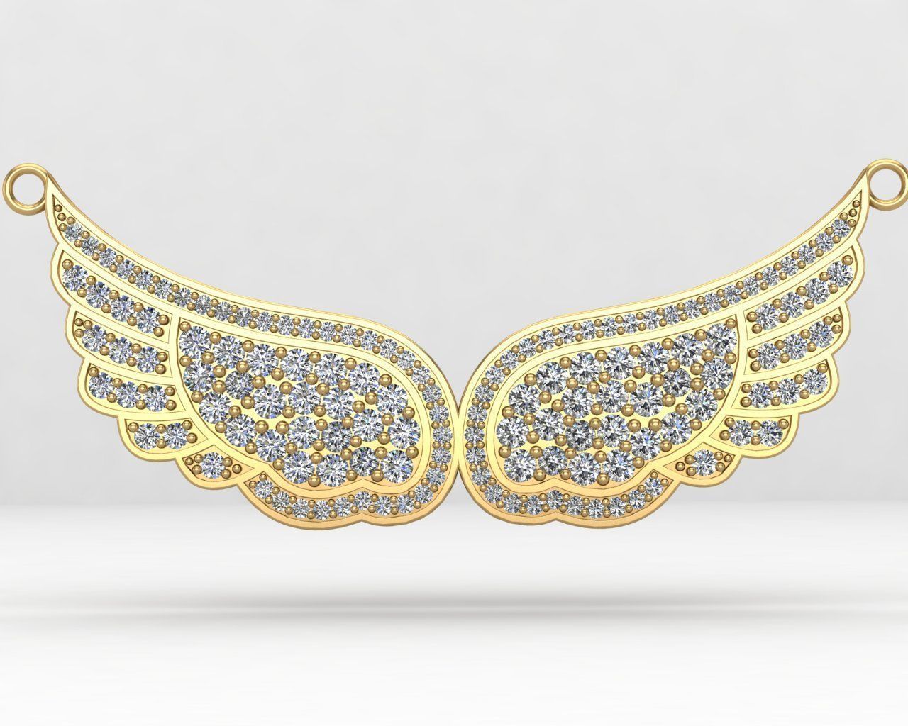 Wings necklace 58-MP 3D print model_1