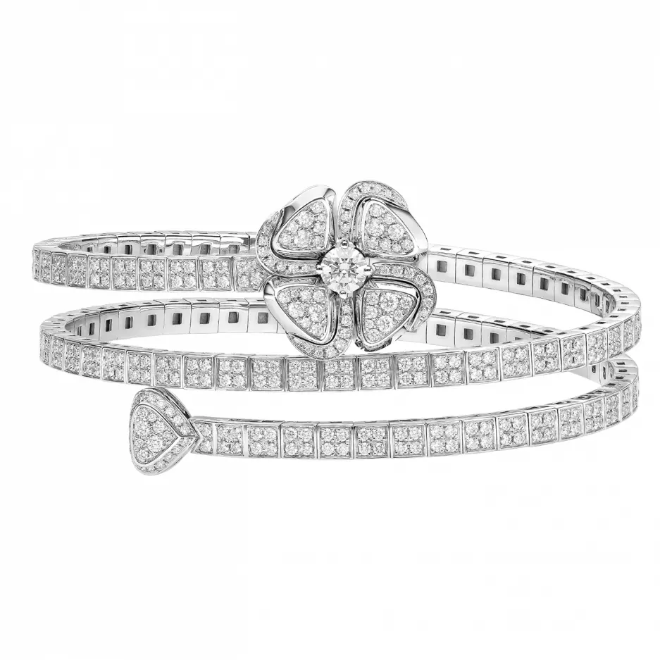Bvlgari White Gold Diamond Fiorever Bracelet 3D print model_0