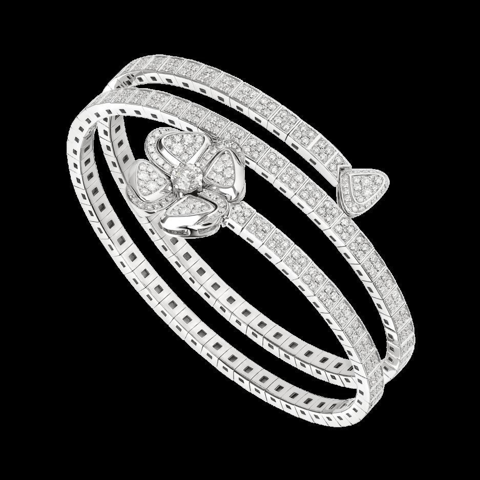 Bvlgari White Gold Diamond Fiorever Bracelet 3D print model_1
