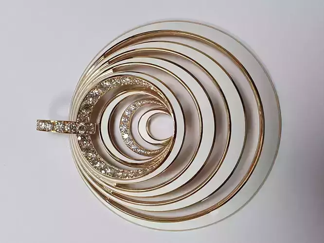 Aura Rose Gold Necklace With Diamonds