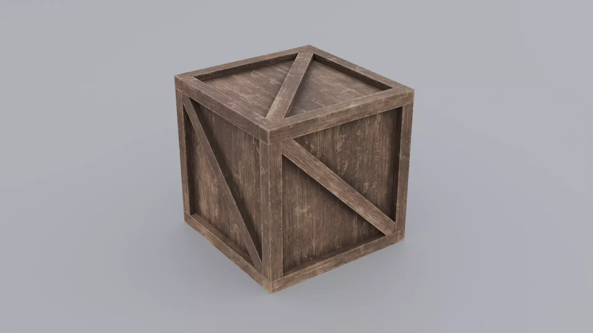 Wooden Box Free low-poly 3D model