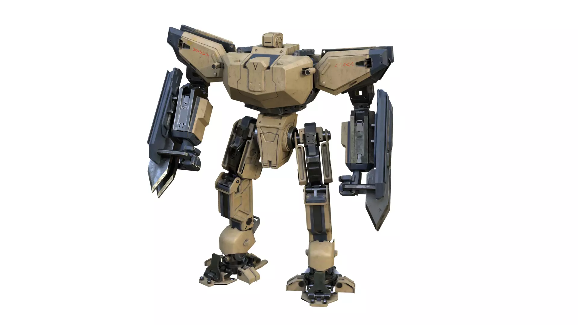 Robotic Mech Low-poly 3D model
