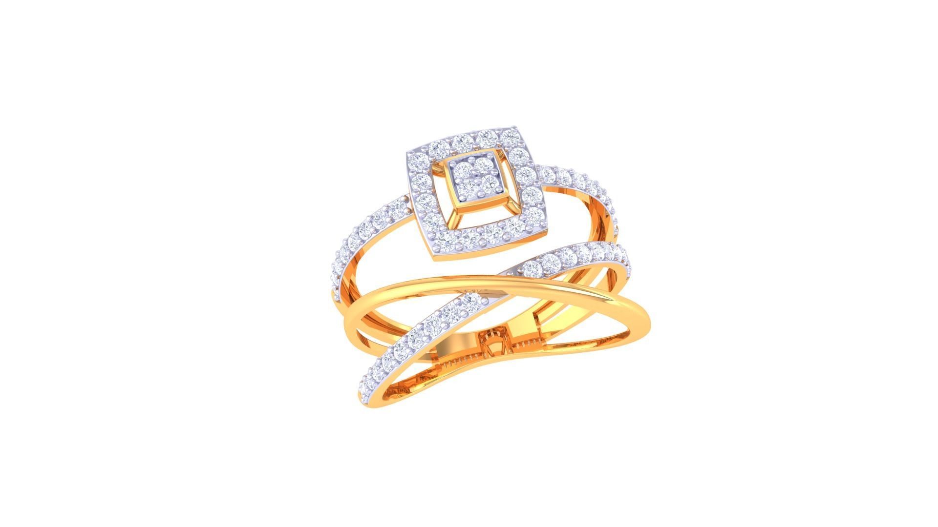 Wedding Ring For Women 3dm STL OBJ FBX Renders Details 3D print model_2