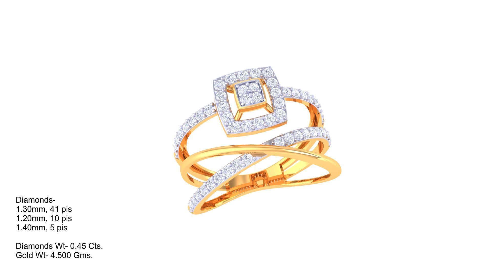 Wedding Ring For Women 3dm STL OBJ FBX Renders Details 3D print model_1