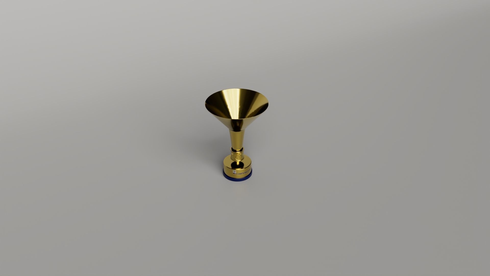 Italian Serie A Football Trophy-Coppa Campioni dItalia-Scudetto 3D model_5