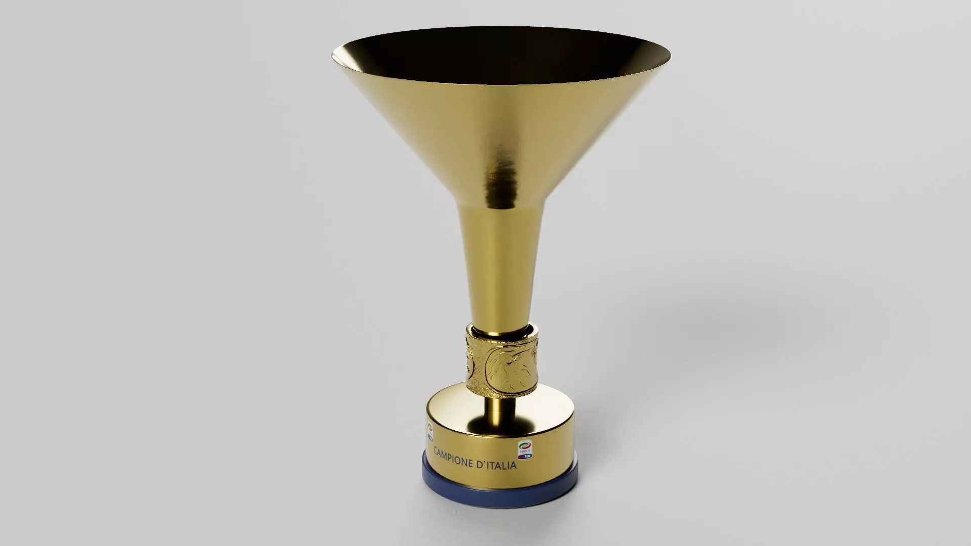 Italian Serie A Football Trophy-Coppa Campioni dItalia-Scudetto 3D model_0