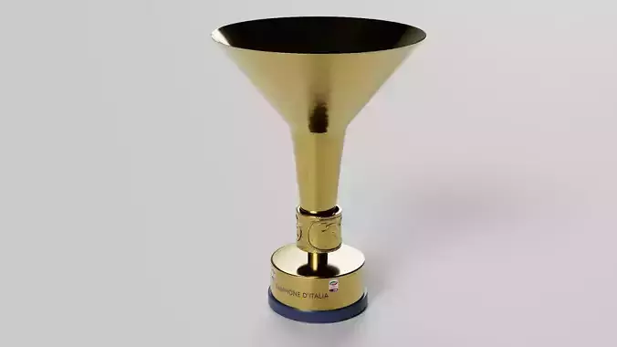 Italian Serie A Football Trophy-Coppa Campioni dItalia-Scudetto 3D model
