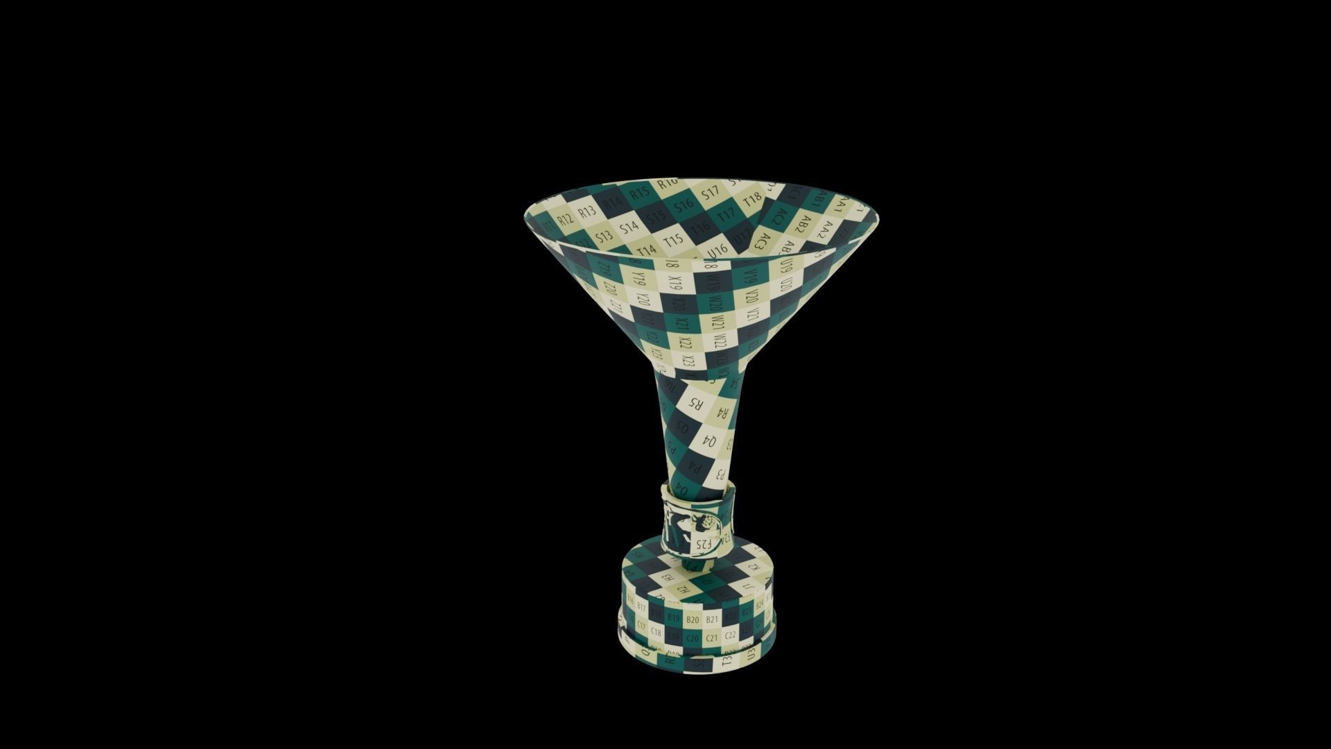 Italian Serie A Football Trophy-Coppa Campioni dItalia-Scudetto 3D model_8