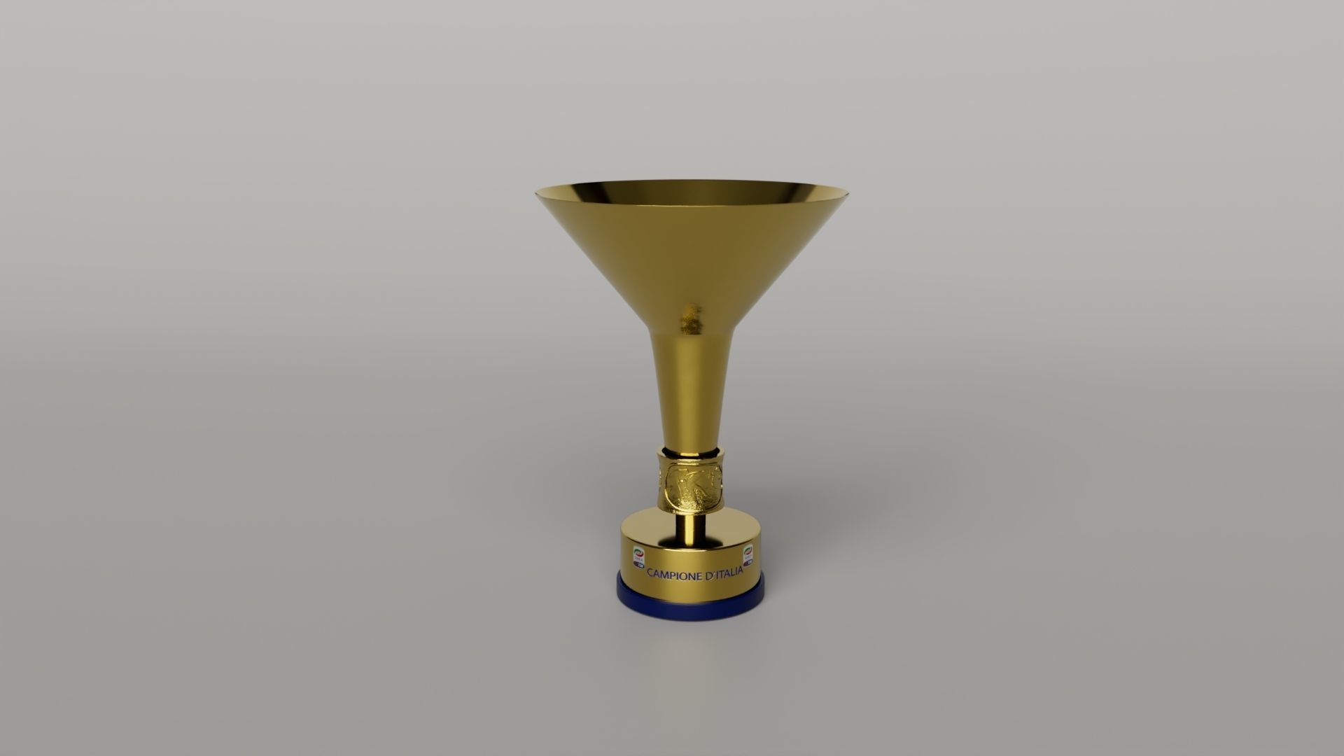 Italian Serie A Football Trophy-Coppa Campioni dItalia-Scudetto 3D model_3