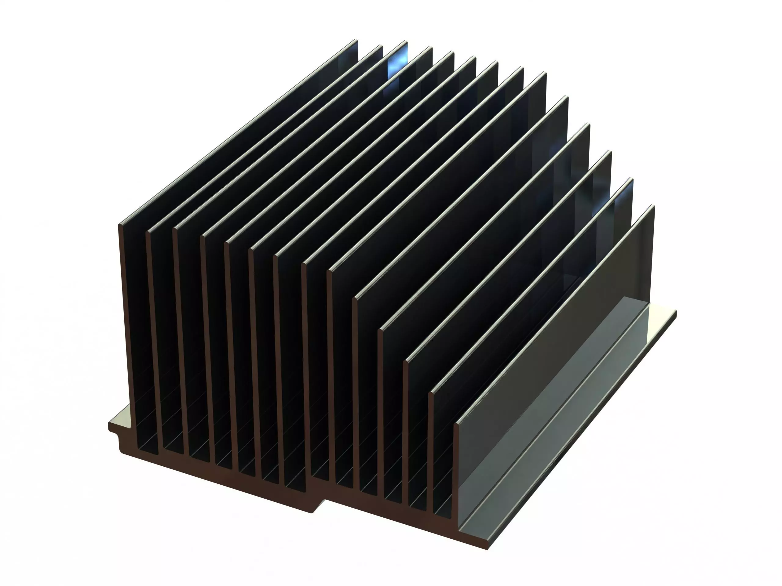 Aluminum Extruded Heat Sink MOD AL-011hs Low-poly 3D model