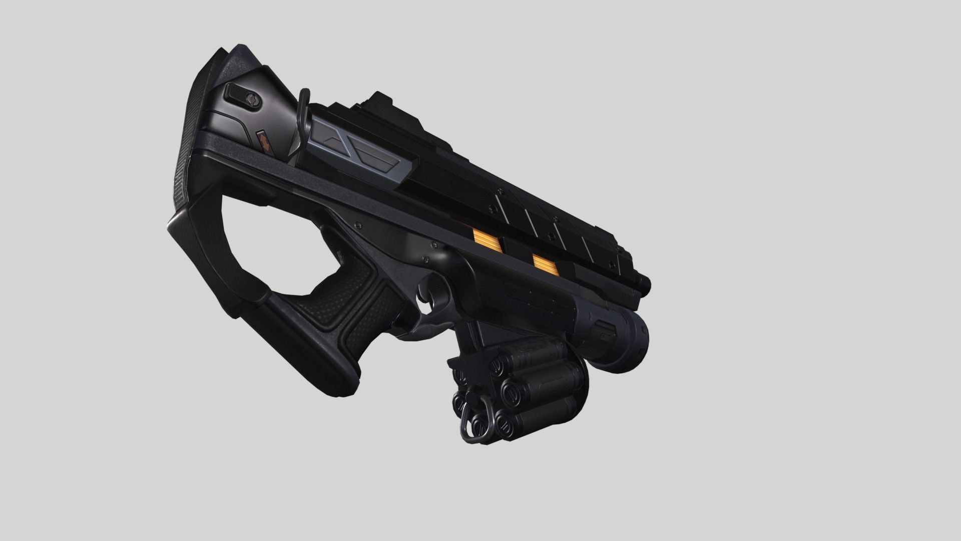 Grond Pistol  Low-poly 3D model_6
