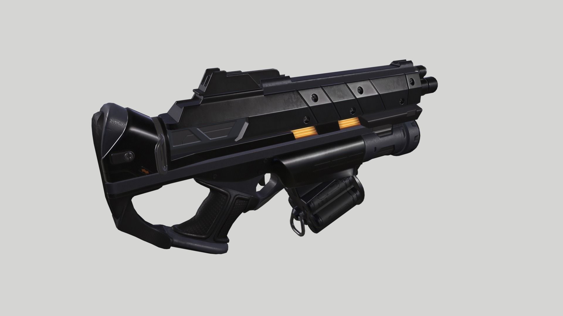 Grond Pistol  Low-poly 3D model_1