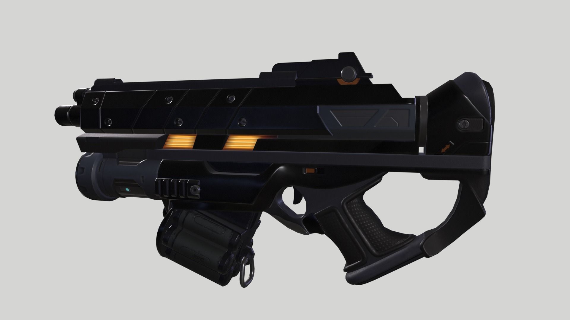 Grond Pistol  Low-poly 3D model_5