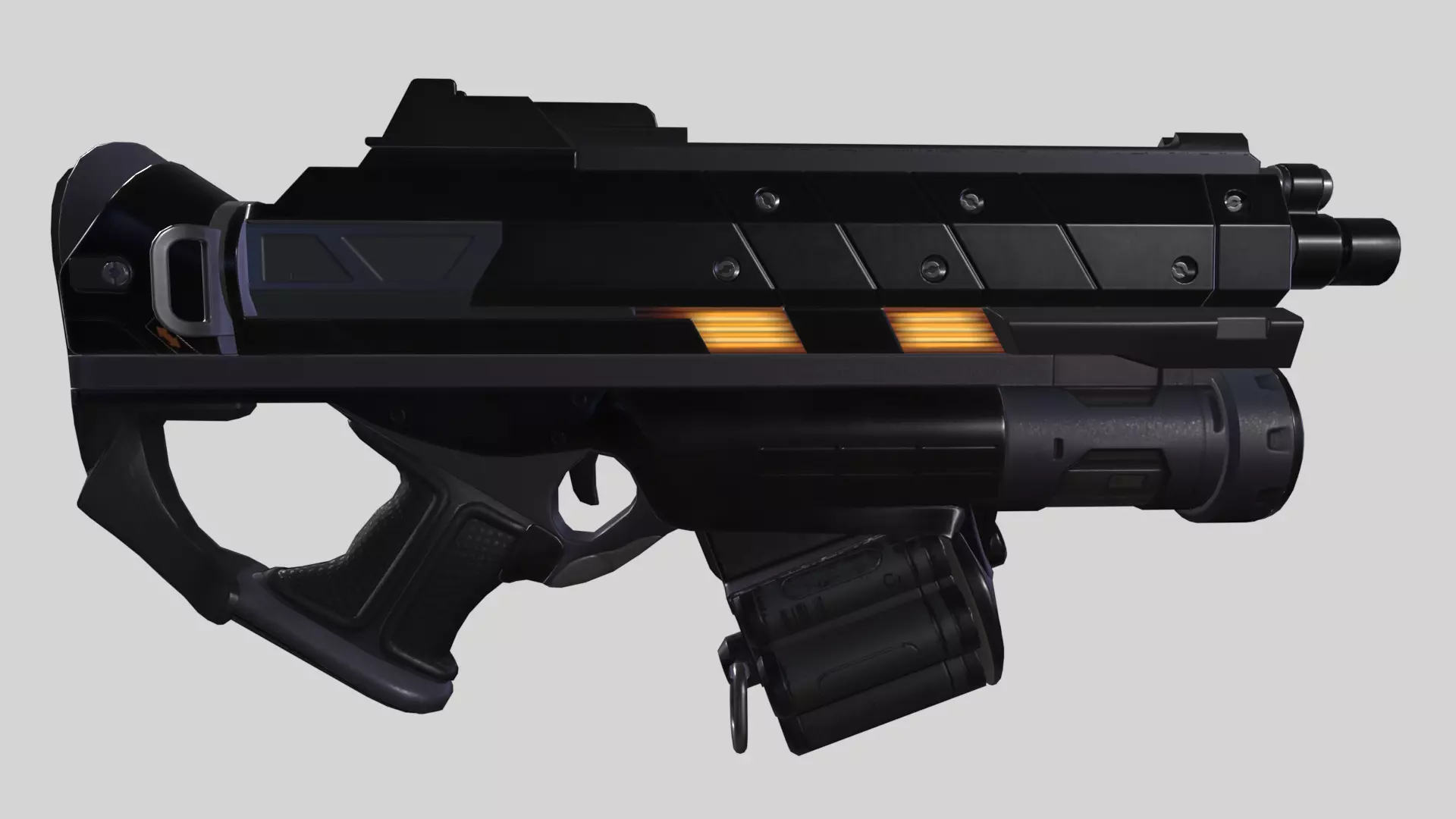 Grond Pistol  Low-poly 3D model_0