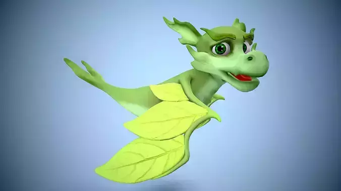 cartoon leaf dragon