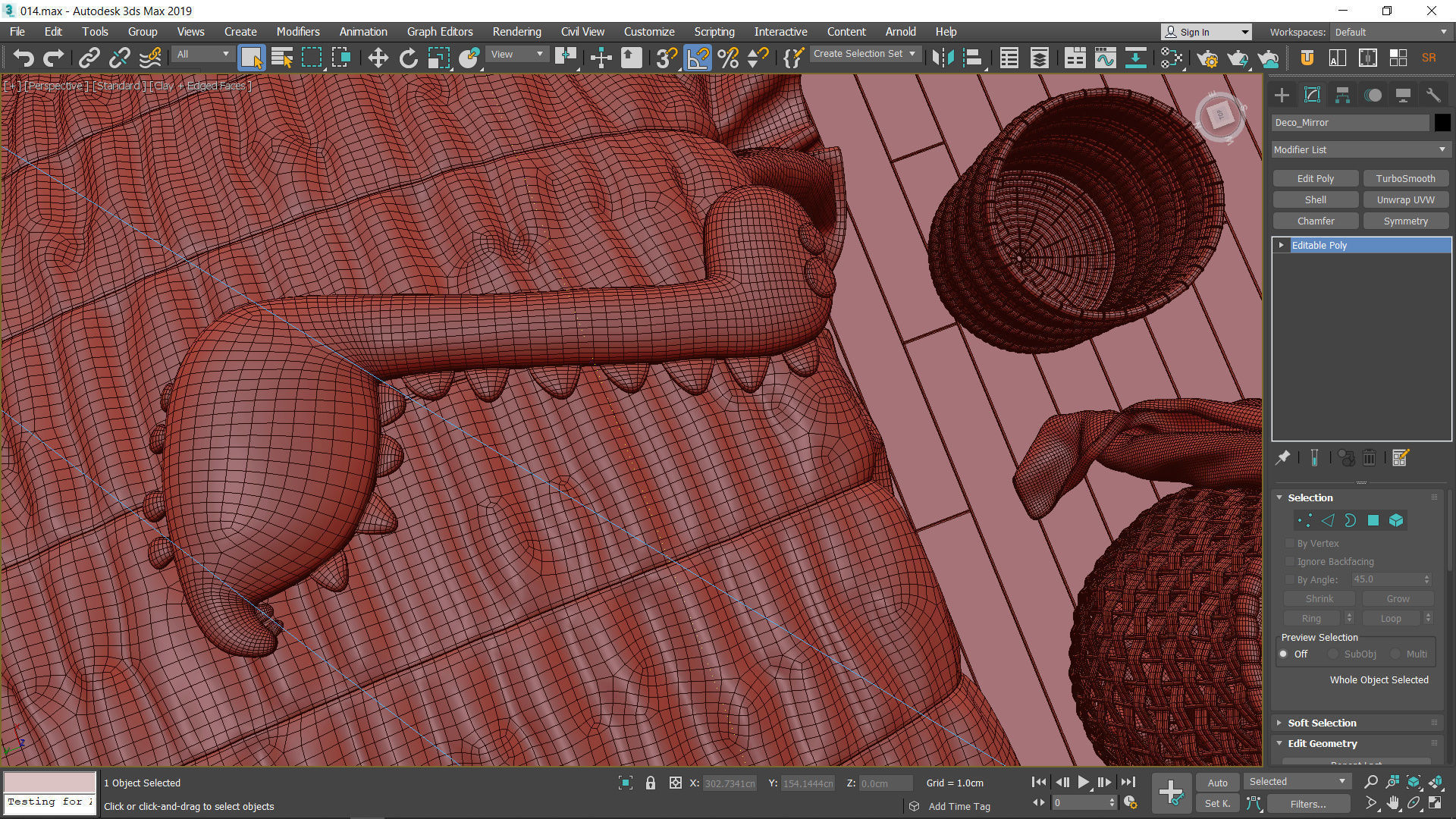 The Room attic bedroom with lights and bed Low-poly 3D model_10