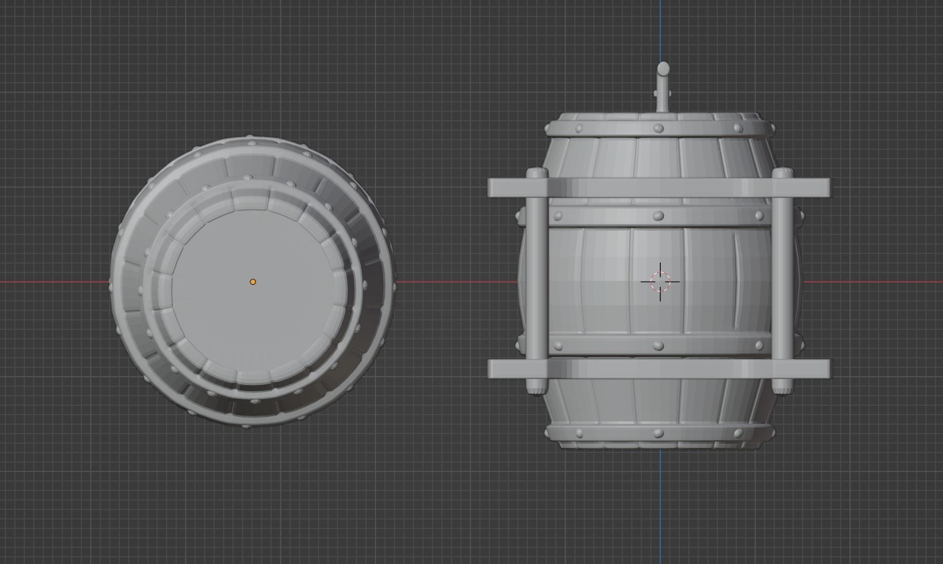 Wooden barrels 3D print model_2