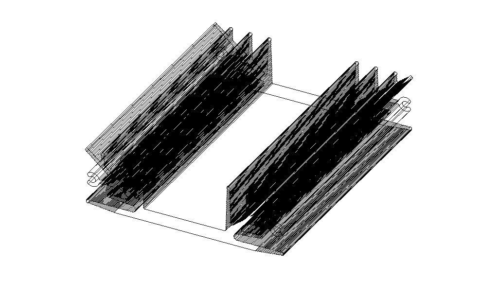 Aluminum Extruded Heat Sink MOD AL-012hs 3D model_4
